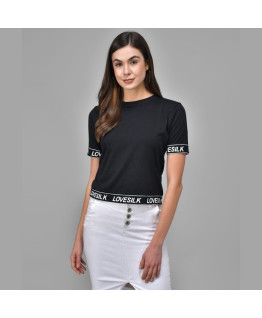 Viscose Rayon Solid T-Shirt Womens